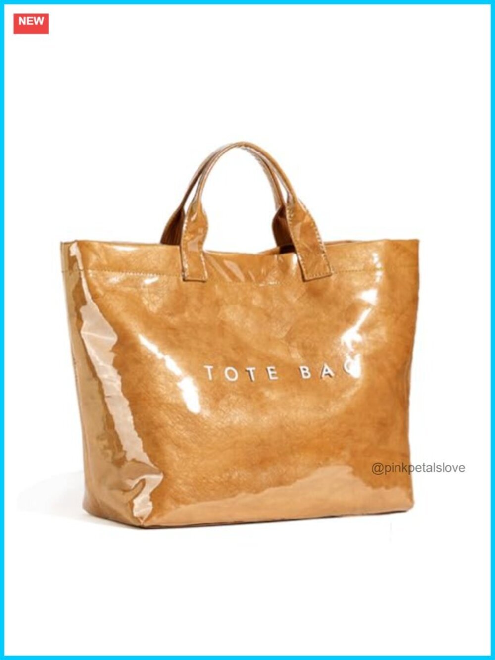 Large PVC Tote Bag Letters Print Paper Shoulder Shopping Hobo
